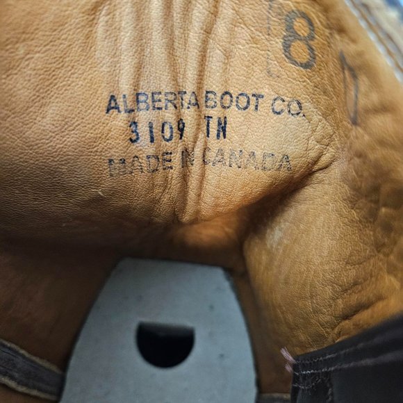 18. Cowboy (girl) boots by Alberta Boots Co. Size 8 D - Picture 9 of 10